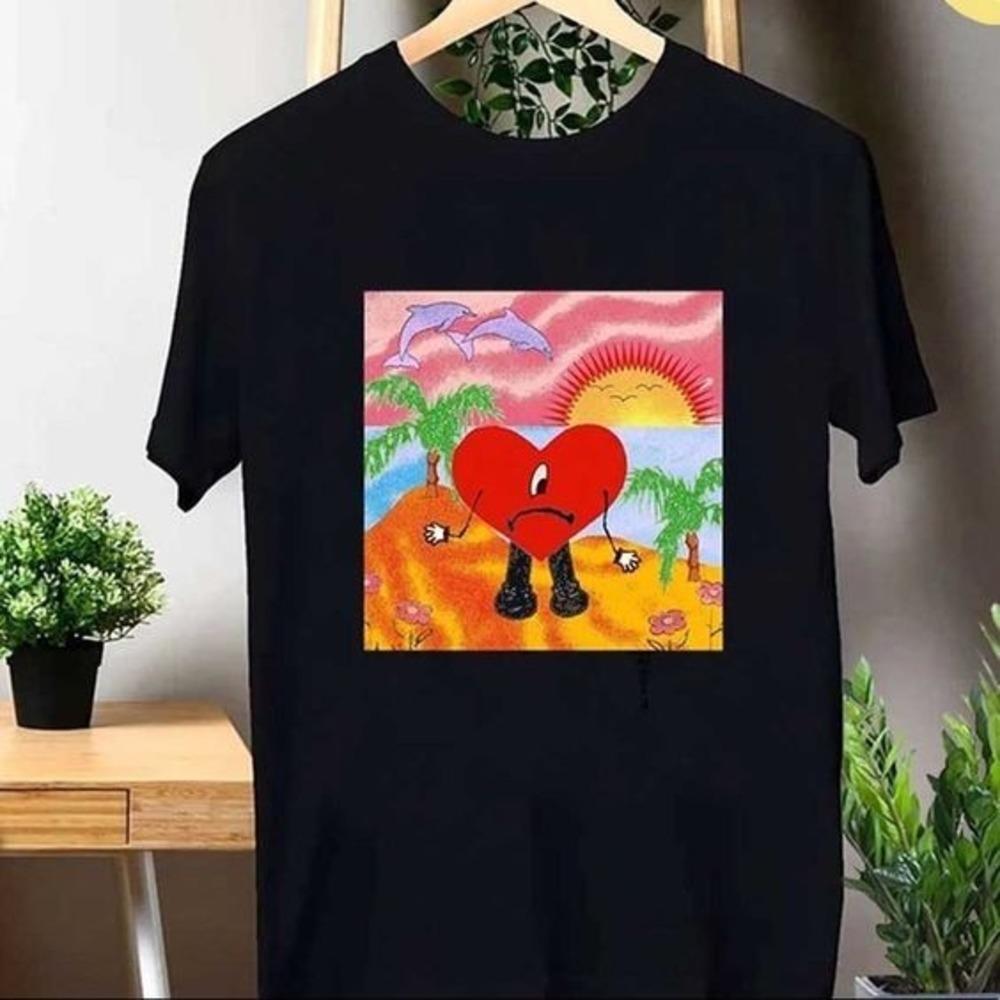 Bad Bunny Graphic Shirt, Music Tour Graphics T-shirt